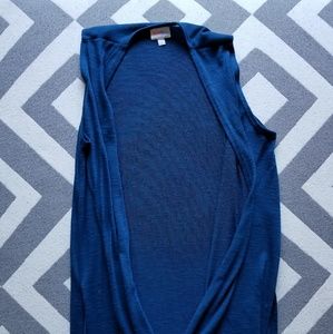 LulaRoe navy sleeveless long duster